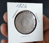 1826 Large Cent F