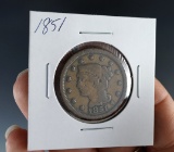 1851 US Large Cent F
