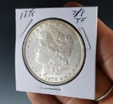 1878 7 over 8 Tail Feathers Morgan Silver Dollar BU