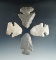 Set of four Thebes beveled knives found in Kentucky, largest is 2 3/8