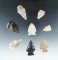 Set of 8 Missouri arrowheads, largest is 1 7/8