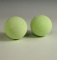Pair of light green Spheres, both around 2