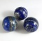 Set of 3 Lapis Lazuli Spheres, all around 1 1/2