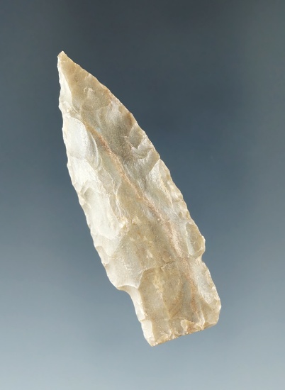 2 5/16" Carter Cave Flint archaic stemmed dart point found in Tennessee.