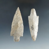 Pair of Adena point found in Kentucky, largest is 3 1/16
