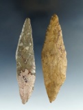 Pair of Harahey knives found in Oklahoma, largest is 4 1/8