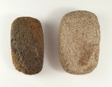 Pair of stone Manos found in Arizona. Both with good use polish on bottoms. Largest is 6