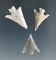 Set of 3 Columbia River Gempoints, largest is 7/8