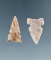 Pair of High Plains arrowheads, largest is 3/4