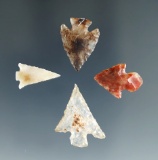 Set of 4 Columbia River Gempoints, largest is 7/8