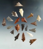 Group of 20 assorted gempoints from the Norma Berg Collection.