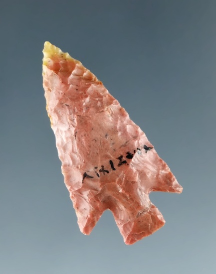 1 3/16" Birdpoint made from pink and gold material found in Arizona.