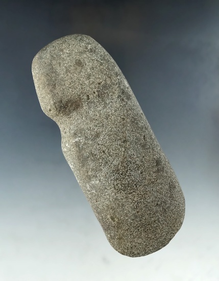 5 1/2" Long 3/4 Grooved Hardstone Axe. Ex. Ron Arnold Collection.