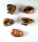 Group of 5 Polished Jasper, Madagascar, largest is 3 3/4