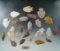 Group of 24 assorted Colorado arrowheads in various conditions, largest is 1 5/8