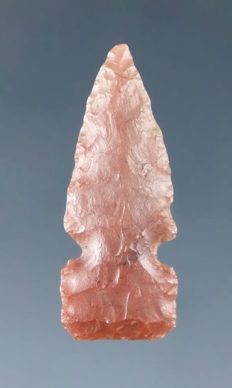 1 1/8" Paskapoo made from attractive semi-translucent pink agate- High Plains region.