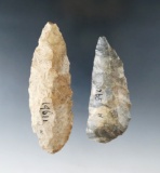 Pair of Ohio Flint Knives, largest is 3 3/4