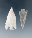 Ex. Museum! Pair of Columbia Plateau points found near the Columbia River, largest is 1 1/2