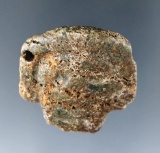 Uniquely Drilled pre-Columbian face effigy pendant that is 1 5/16