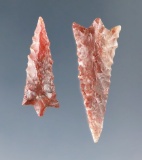 Pair of Columbia River arrowheads, largest is 1 1/8