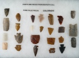 Points and damage points including some Paleos found in Colorado. Ex. Bob Roth collection.