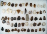 Large group of mostly Knife  River Flint scrapers found in the Dakotas. Largest is 2 5/16