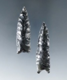 Ex. Museum! Pair of obsidian Humboldt points found in Oregon. Ex. Charles Shewey.