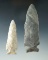 Pair of Archaic Cornernotch Points found in Michigan, largest is 4