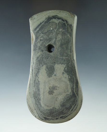 4 7/16" Adena Keyhole Pendant found in Montgomery Co., Ohio. Ex. Cameron Parks.