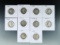1934, 1935-D, 1939, 1941, 1945, 1947-S, 1948-D, 1948-S, 1958 and 1962 Washington Silver Quarters