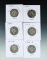 1898, 1902, 1912, 1915, 1915-D and 1916-D Barber Silver Quarters G