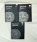 3 Partial State Quarter Sets 1999-2001 in Whitman Folders 74 Coins Total