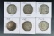 1948, 1950 1953-S, 1958, 1960 and 1962-D Franklin Silver Half Dollars VF-XF