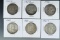 1949-D, 1951-D, 1958, 1959, 1963 and 1963-D Franklin Silver Half Dollars F-XF