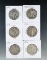 1934, 1935-D, 1936, 1941, 1943 and 1946 Walking Liberty Half Dollars G-XF