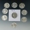 9 Washington Silver Quarters XF-BU