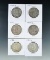 1949-D, 1951, 1954, 1959-D, 1962 and 1963-D Franklin Silver Half Dollars F-XF