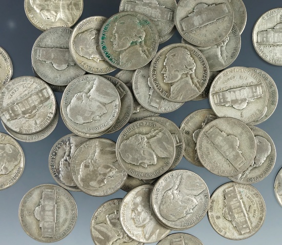 40 Assorted Silver War Nickels G-VF