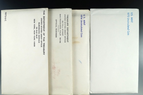 1971, 1972, 1974 and 1975 Mint Sets in Original Envelopes