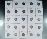 25 Different Date and or Mint Mark Mercury Dimes 1916-1945 AG-XF