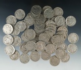 60 Assorted Buffalo Nickels Mostly Full Date G-F