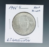1946-S Booker T Washington Commemorative Silver Half Dollar AU