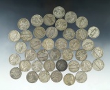 40 Assorted Silver War Nickels G-VF