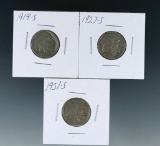 1919-S, 1927-S and 1931-S Buffalo Nickels G-F