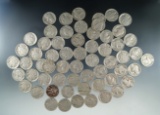 60 Assorted Buffalo Nickels Mostly Full Date G-F