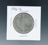 1916-S Walking Liberty Half Dollar AG+