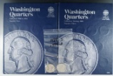 9 SILVER and 43 Copper Nickel Washington Quarters 1946-1989 in 2 Whitman Folders F-BU