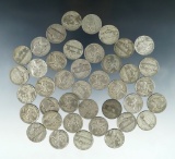 40 Assorted Silver War Nickels G-VF
