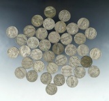 40 Assorted Silver War Nickels G-VF