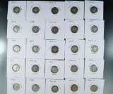 25 Different Date and or Mint Mark Mercury Dimes 1918-1945 AG-XF